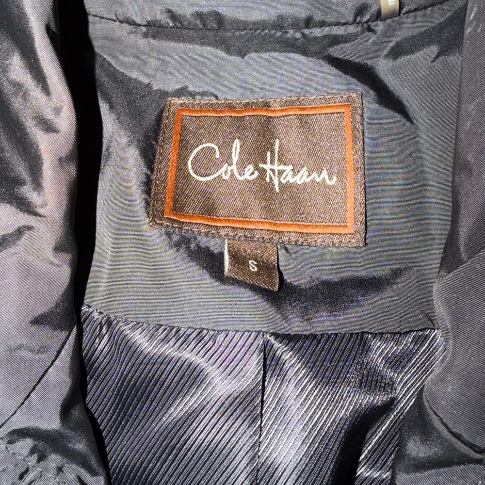 Cole Haan Chic Black Women's Trench Coat - Picture 6 of 6